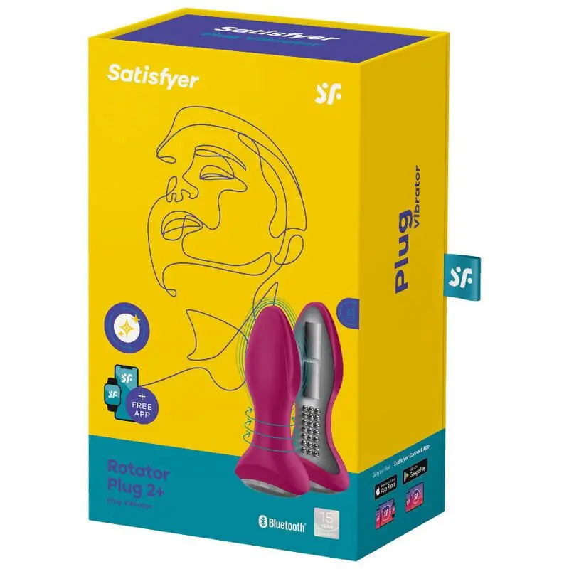 Satisfyer Connect Rotator Plug 2+ Vibrating Plug App - Rouge
