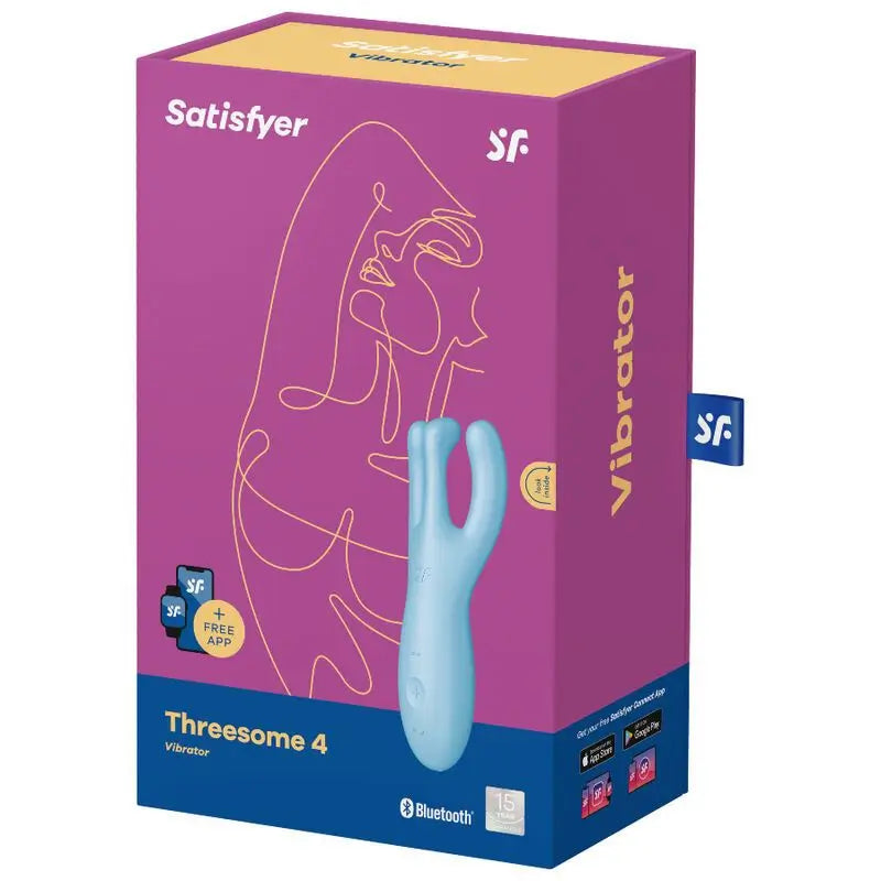 Satisfyer Connect Threesome 4 Vibrator App - Bleu