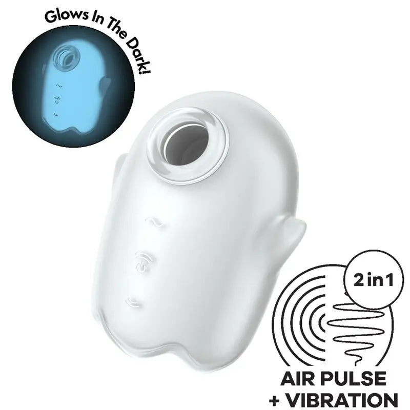 Satisfyer Glowing Ghost Air Pulse & Vibrator Blanc