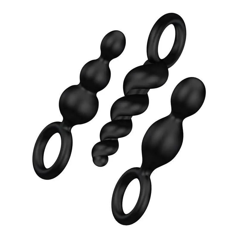 Satisfyer Pack Of 3 Black Silicone Plugs