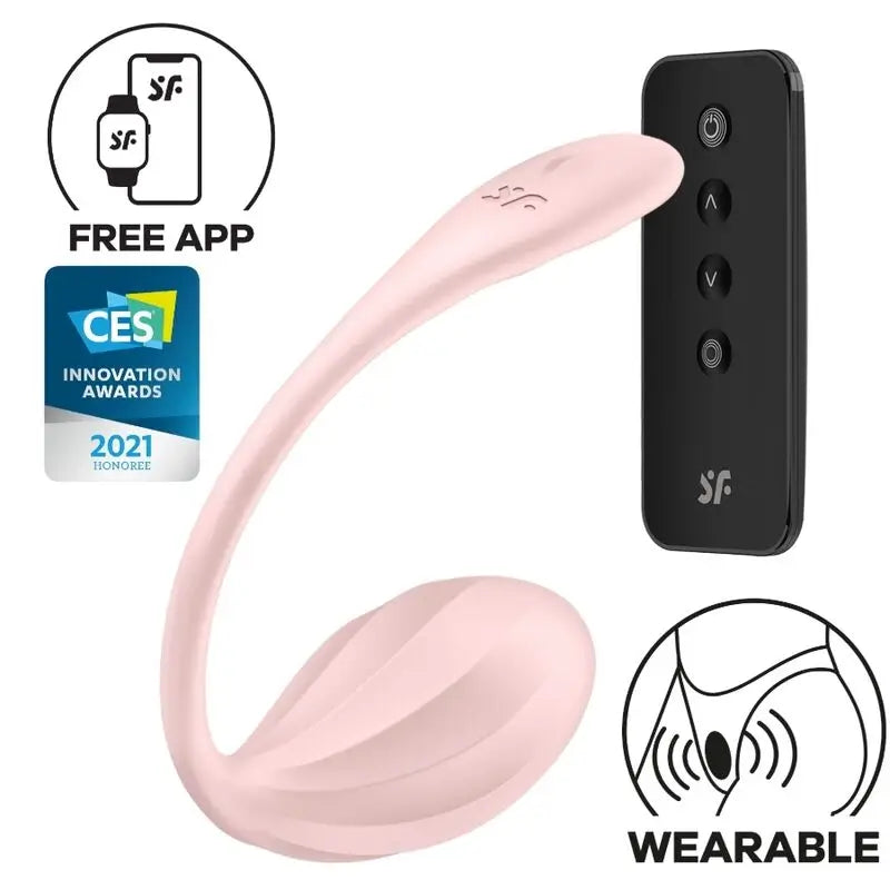 Satisfyer Pétale nervuré Stimulateur de point G télécommandé Rose Application gratuite