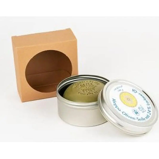 Savon Du Midi Aleppo Bar Soap 24%+Laurel+Metal Box