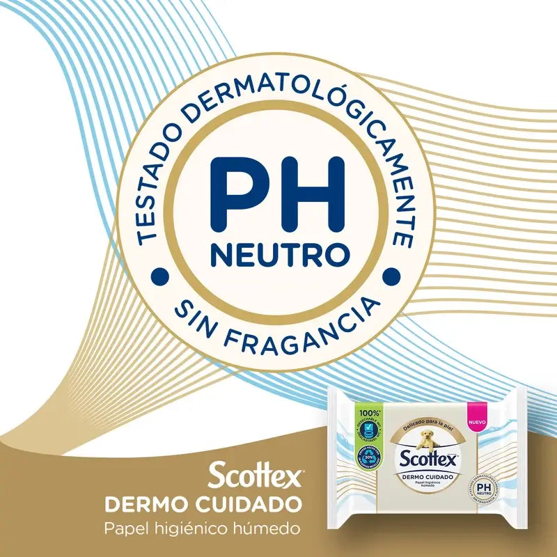 Papier hygiénique humide Scottex Dermo Care, 66 pcs.