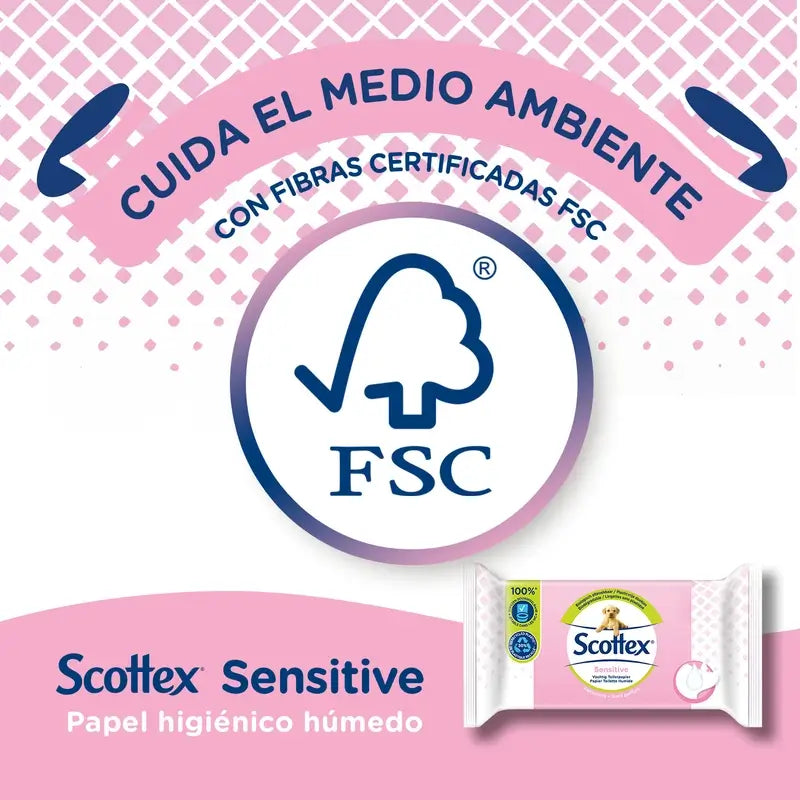 Scottex Sensitive Moist Toilet Paper , 38 pcs.