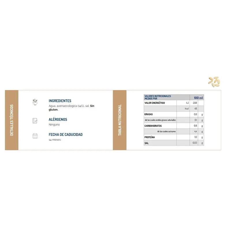 Scotti Boisson végétale à l'avoine sans gluten 1L. Bio Vegan