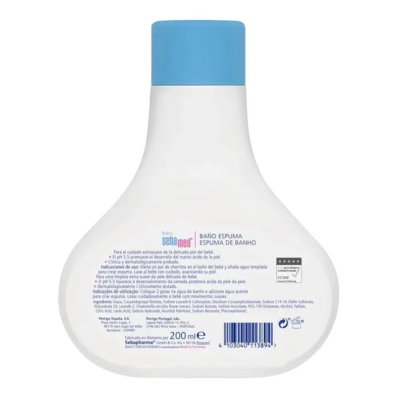 SEBAMED Bain Mousse Bébé 200 ml