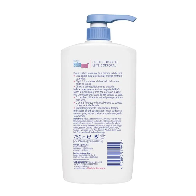 SEBAMED Lait corporel pour peau délicate 750 ml