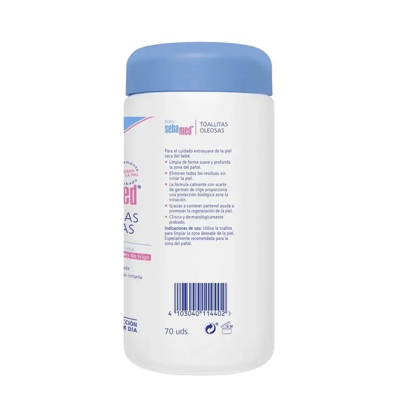 SEBAMED Lingettes à l'huile pour bébé 70 unités