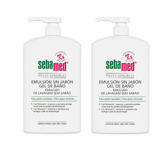 Sebamed Gel de bain Emulsion sans savon 1000 Ml, pack 2