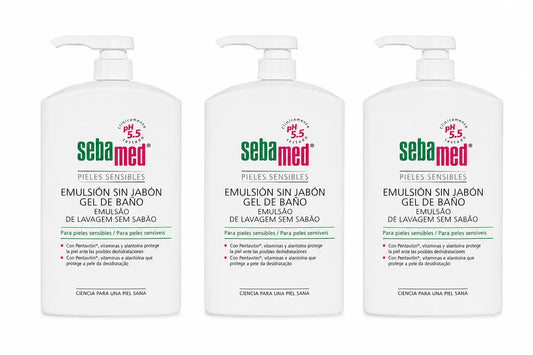 Sebamed Gel de bain Emulsion sans savon 1000 Ml, pack 3