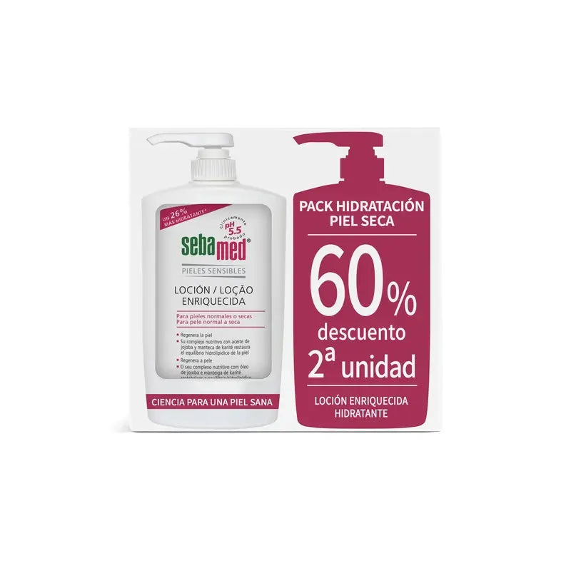 Sebamed Pack Body Lotion, 750 ml 2e paquet à 60% de réduction