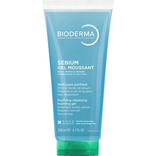 BIODERMA Sebium Gel nettoyant spécifique moussant sans détergent, 200 ml