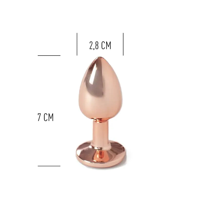 Secret Play Metal Butt Plug Pink Gold Taille S 7 Cm