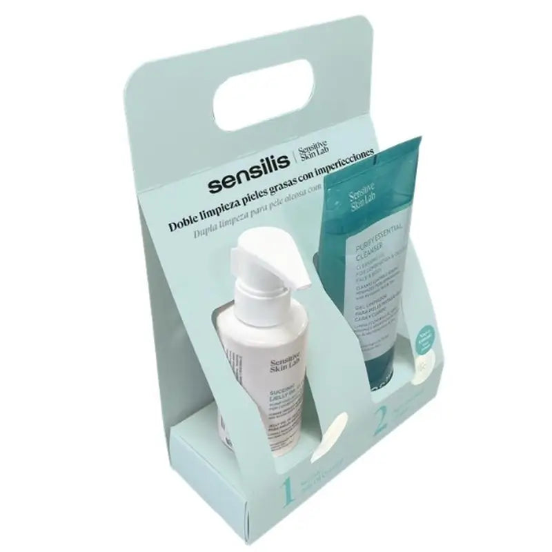 Sensilis Pack hygiène du visage Purify +Succinic, 150ml+200ml