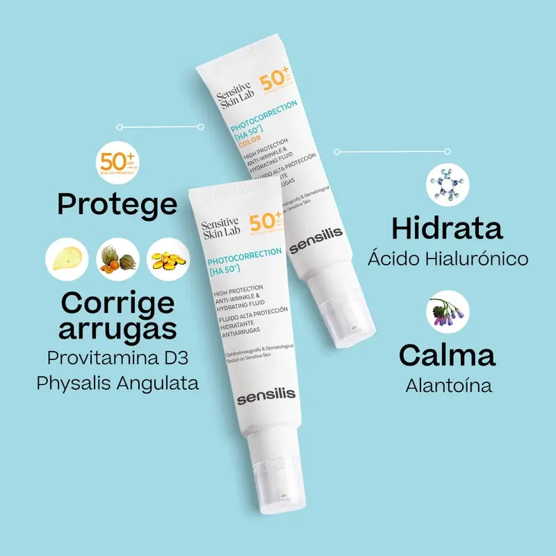 Sensilis Photocorrection [Ha 50+] Crème hydratante et anti-rides 50Ml