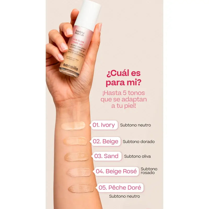 Sensilis Skin Glow Makeup Fond de teint lumineux - Shade Sand 03, 30 ml