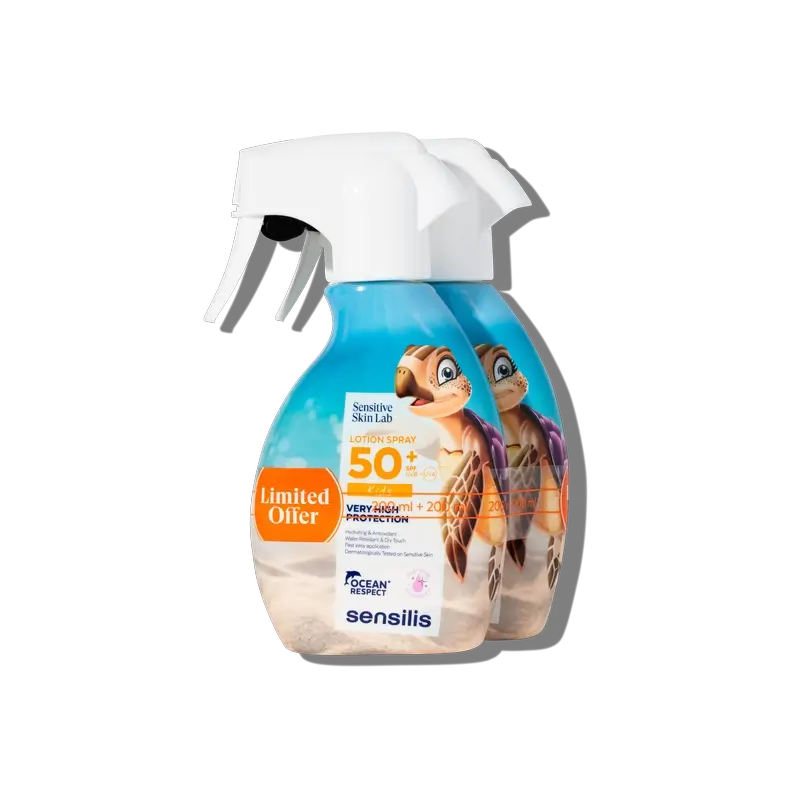 Sensilis Lotion solaire Spray 50+ Pédiatrie, 2 x 200 ml