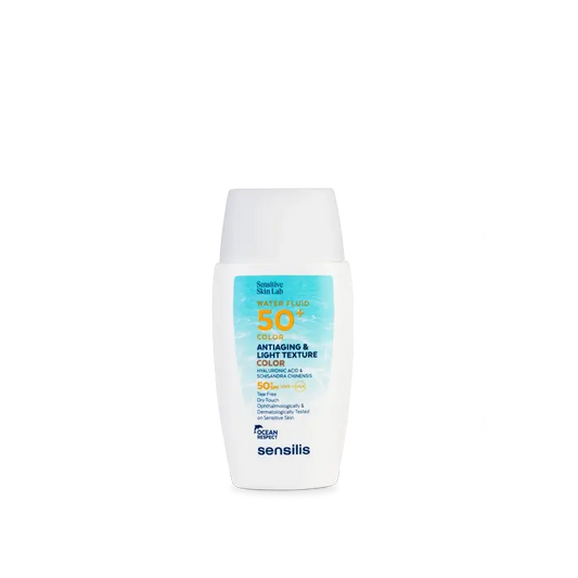 Sensilis Water Fluid SPF 50+ Fluide anti-âge avec couleur, 40 ml