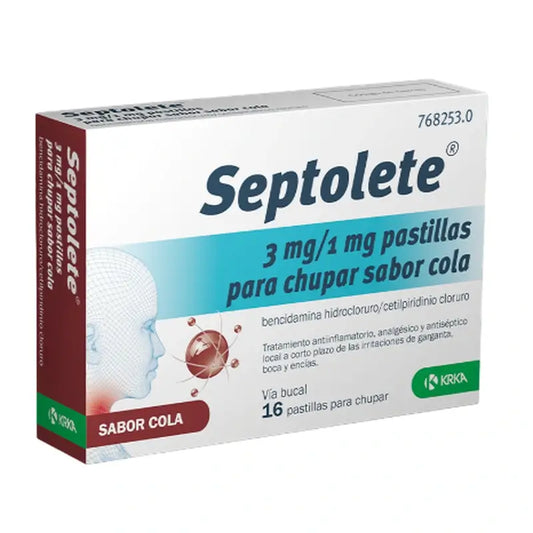 Septolete 3 Mg/1 Mg, 16 comprimés