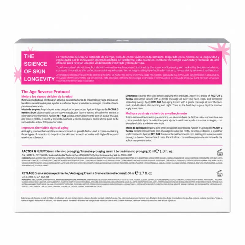 Sesderma The Age Reverse Protocol Pack Retiage Crème + Factor G Sérum
