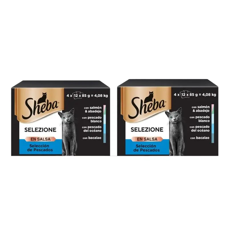 Sheba Multipack Delicatezze Fish, paquet de 2, 4X12X85Gr