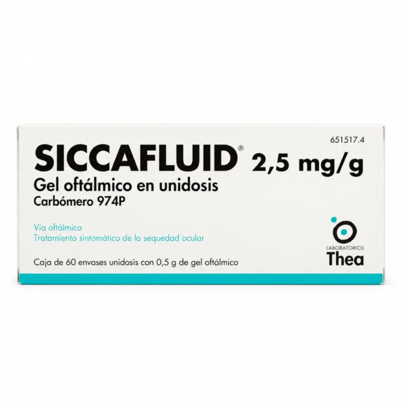 Siccafluid 2,5 mg/g Gel ophtalmique 60 Dose unique