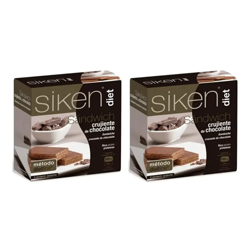 Siken Diet Sandwich au chocolat, 2X6 unités