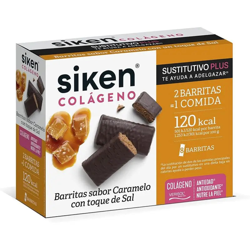 Siken Collagen Substitute Collagen Barrita Caramel , 8 unités