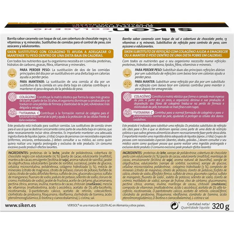 Siken Collagen Substitute Collagen Barrita Caramel , 8 unités