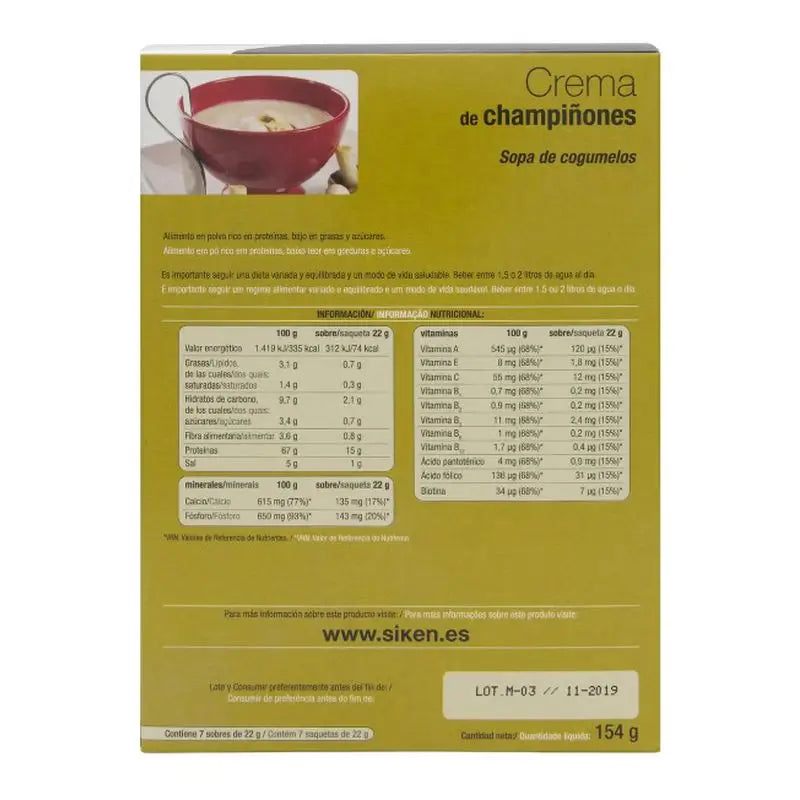 Siken Diet Crème aux champignons 7 sachets