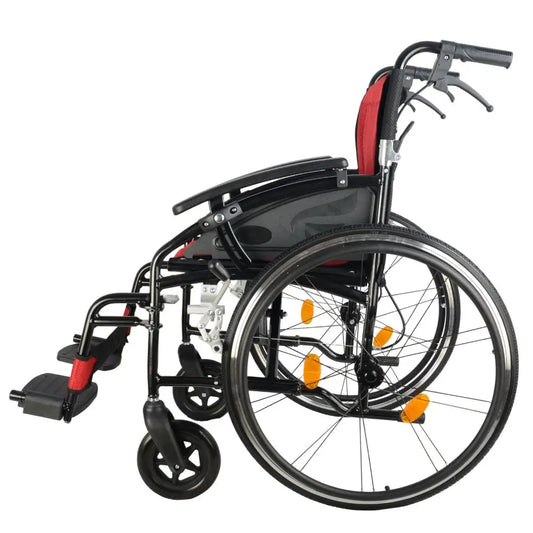 fauteuil roulant en aluminium à propulsion manuelle, accoudoirs réglables
