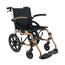 fauteuil roulant de transport en aluminium, accoudoirs rabattables, doré