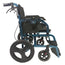 fauteuil roulant de transport haut de gamme en aluminium rembourré, 43 cm