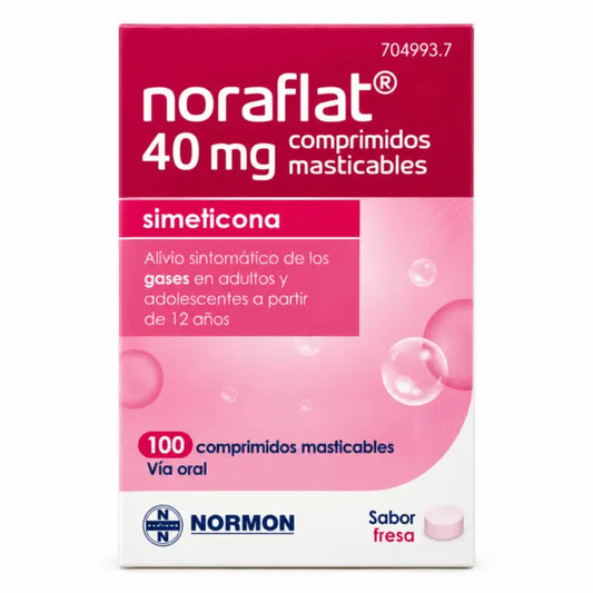 Simethicone Normon 40 mg, 100 comprimés à croquer