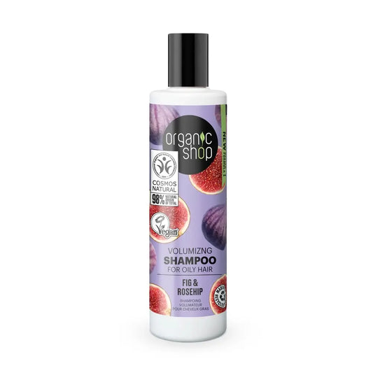 Skin Super Good Shampooing Volumateur Pour Cheveux Gras Organic Shop Figue & Cynorrhodon, 280 ml