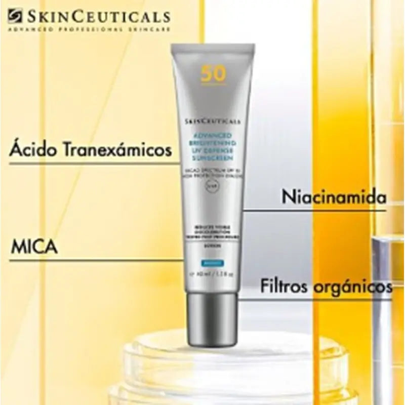 SkinCeuticals Advanced Brightening UV Defense, crème solaire et soin du visage SPF 50, 40 ml
