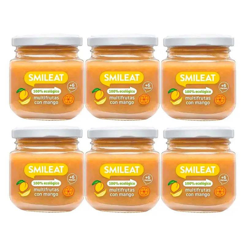 Smileat Multifruits avec mangue, 6x130 Gr