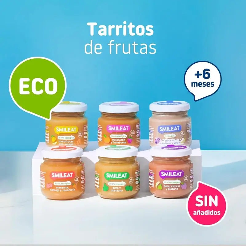 Smileat Bocal Trois Fruits, Pack 6 x 130 Gr