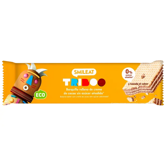 Smileat Gaufrettes fourrées à la crème de cacao, 30 gr ECO