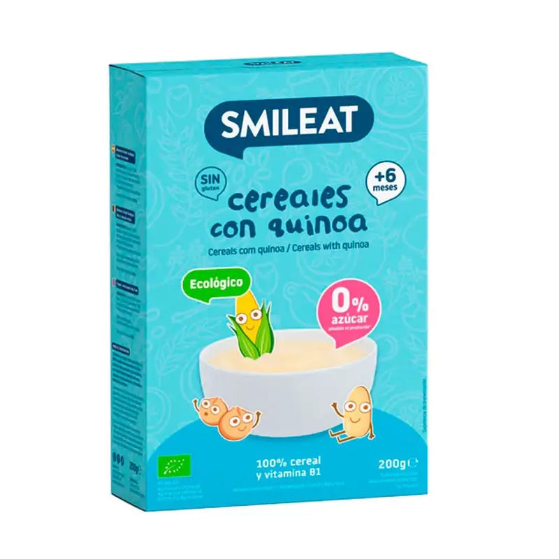 Smileat Organic Quinoa Céréales sans gluten Porridge au quinoa bio, 200g