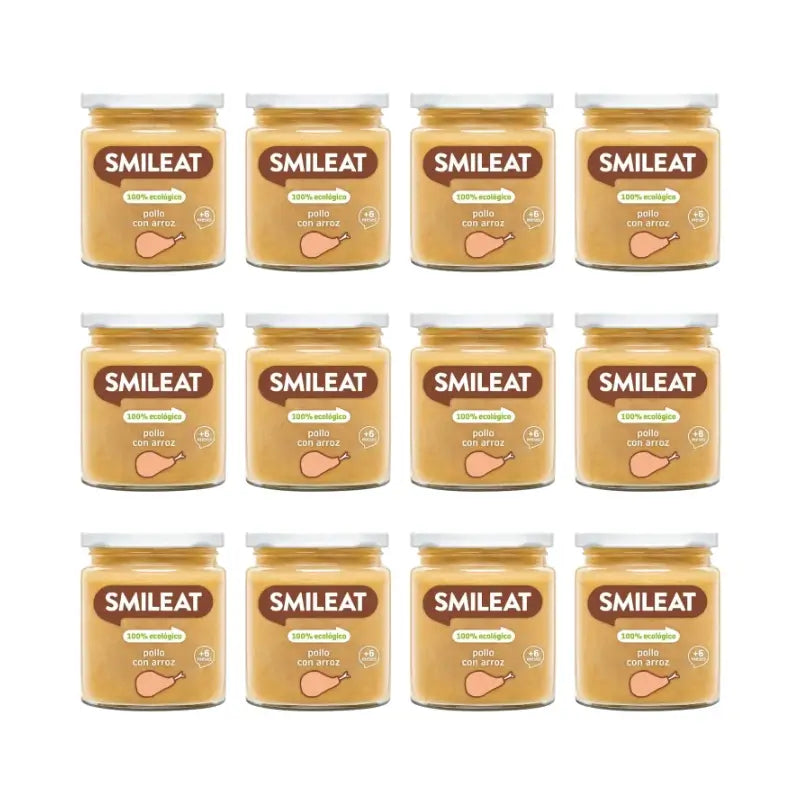 Smileat Petit pot de poulet au riz 230 g, lot de 12