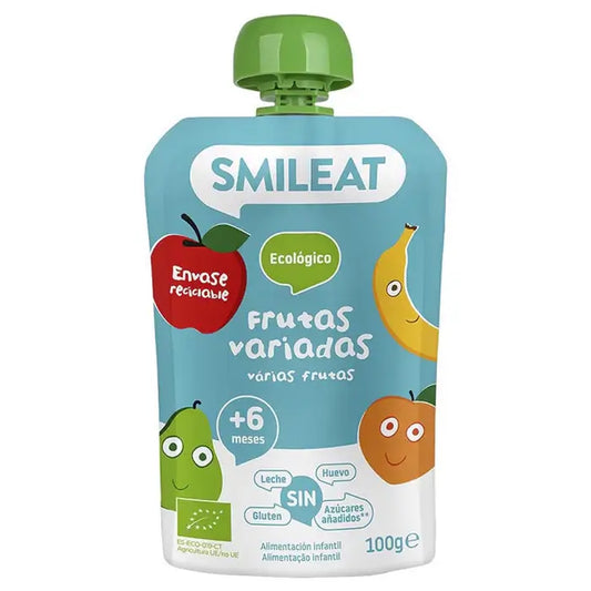 Smileat Pouch Fruits assortis, 100 grammes