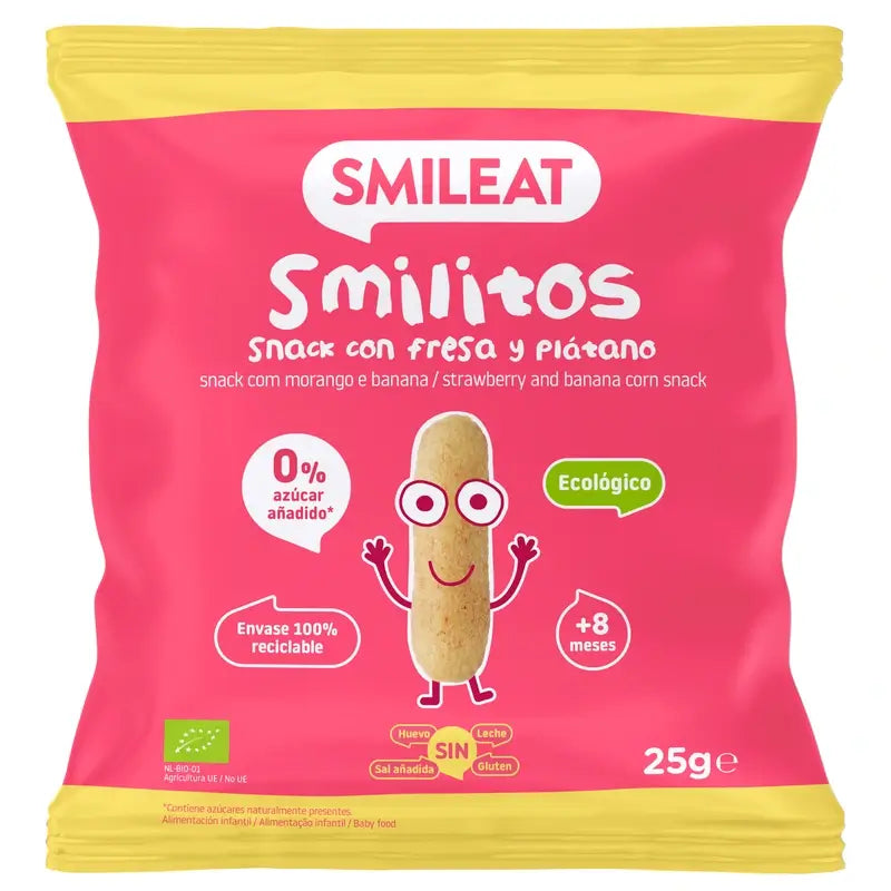 Smileat Smilitos Fraise & Banane Eco , 25 grammes