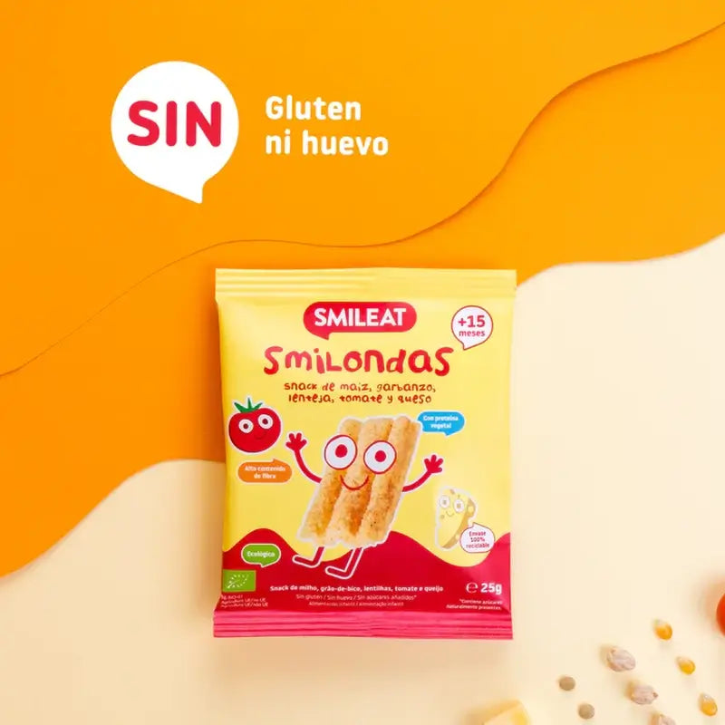 Smileat Smilondas à la tomate et au fromage , 25 gr ECO