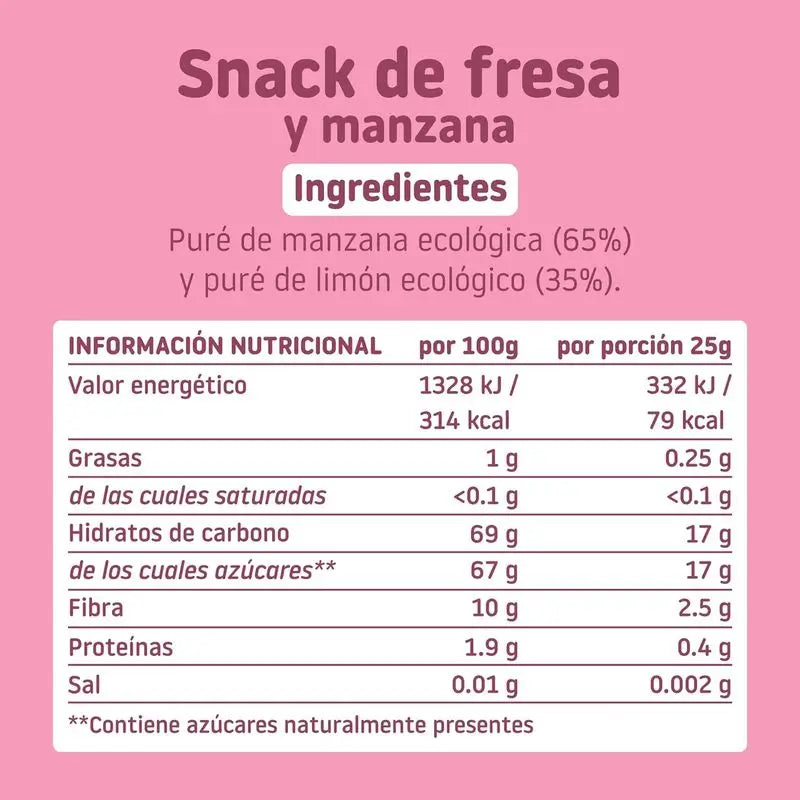 Smileat Sminolas Pomme & Fraise Eco, 25g