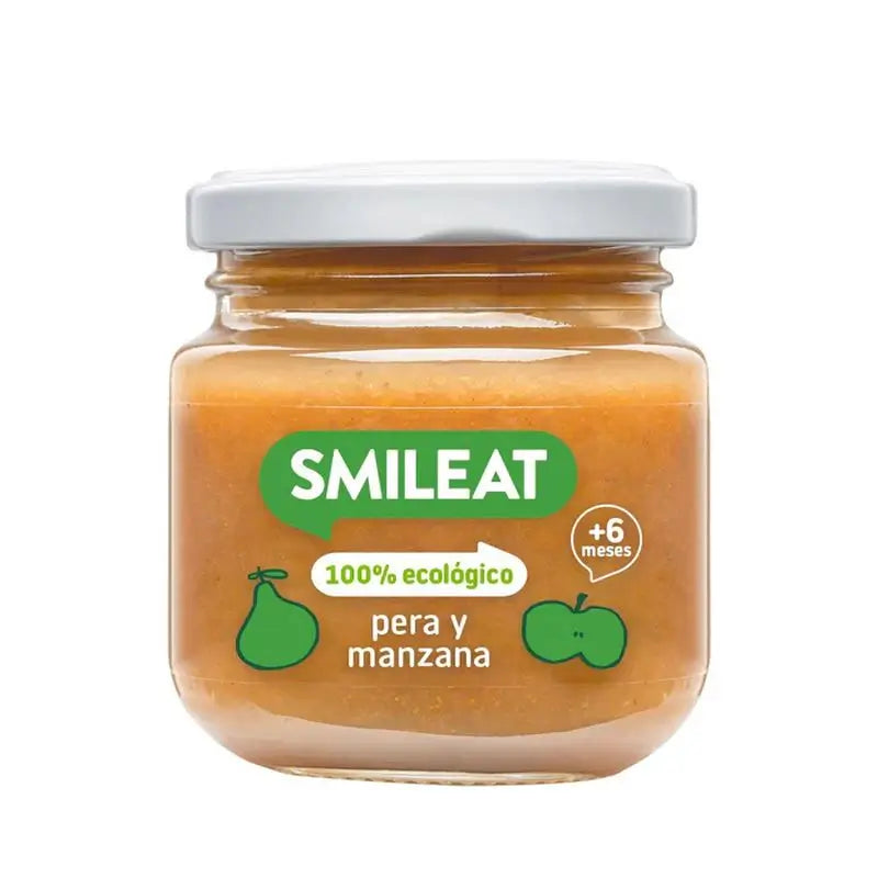 Smileat Bocal espagnol de poires et de pommes, 130 g