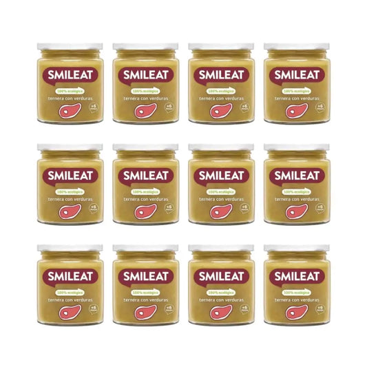 Smileat, petit pot de veau aux légumes, 230 g, lot de 12