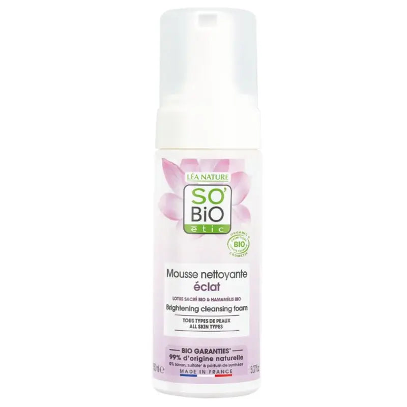 So'Bio Etic Mousse nettoyante éclaircissante 150Ml.