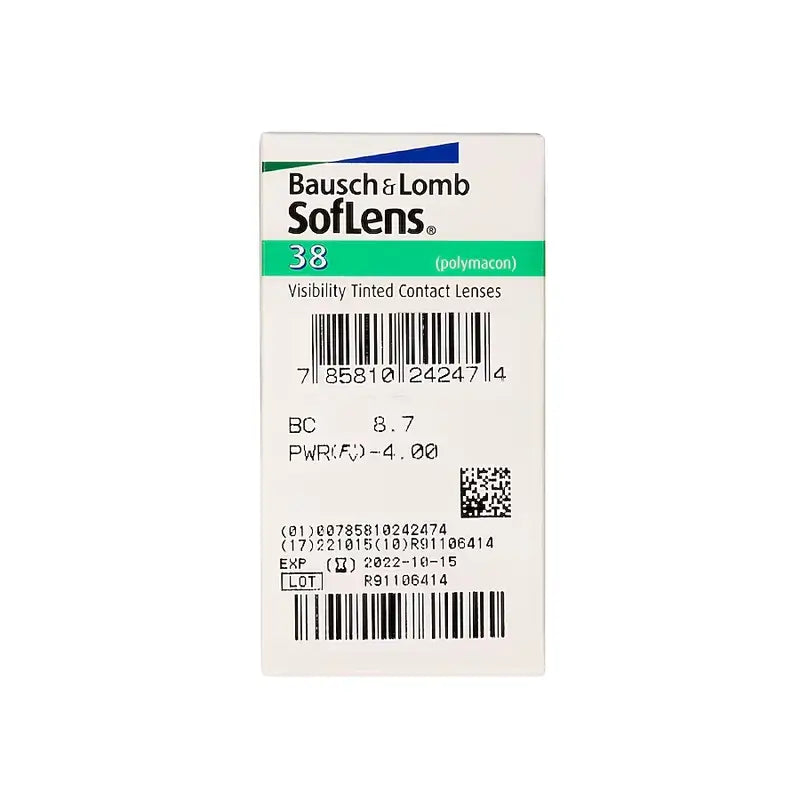 Soflens 38 Lentilles sphériques mensuelles, 6 unités