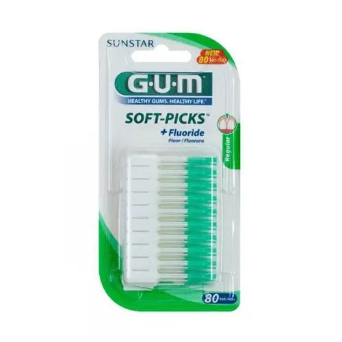 GUM SOFT PICKS REGULAR FLUOR 80 PIECES